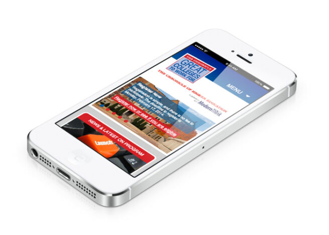 The Chronicle of Great Colleges mobile website